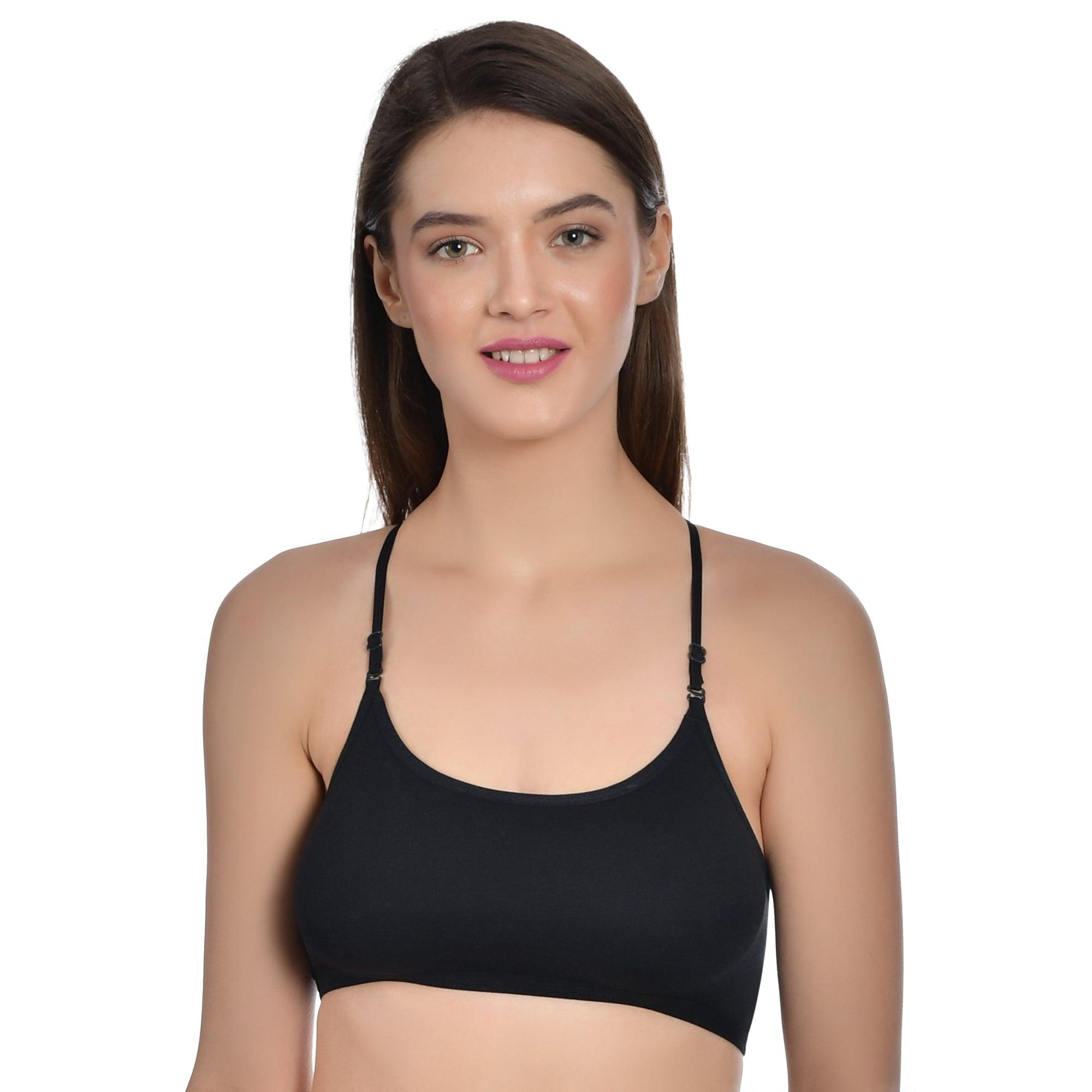 Women's Cotton Non-Padded Non-Wired Moderate Coverage Multiway Sports Bra –