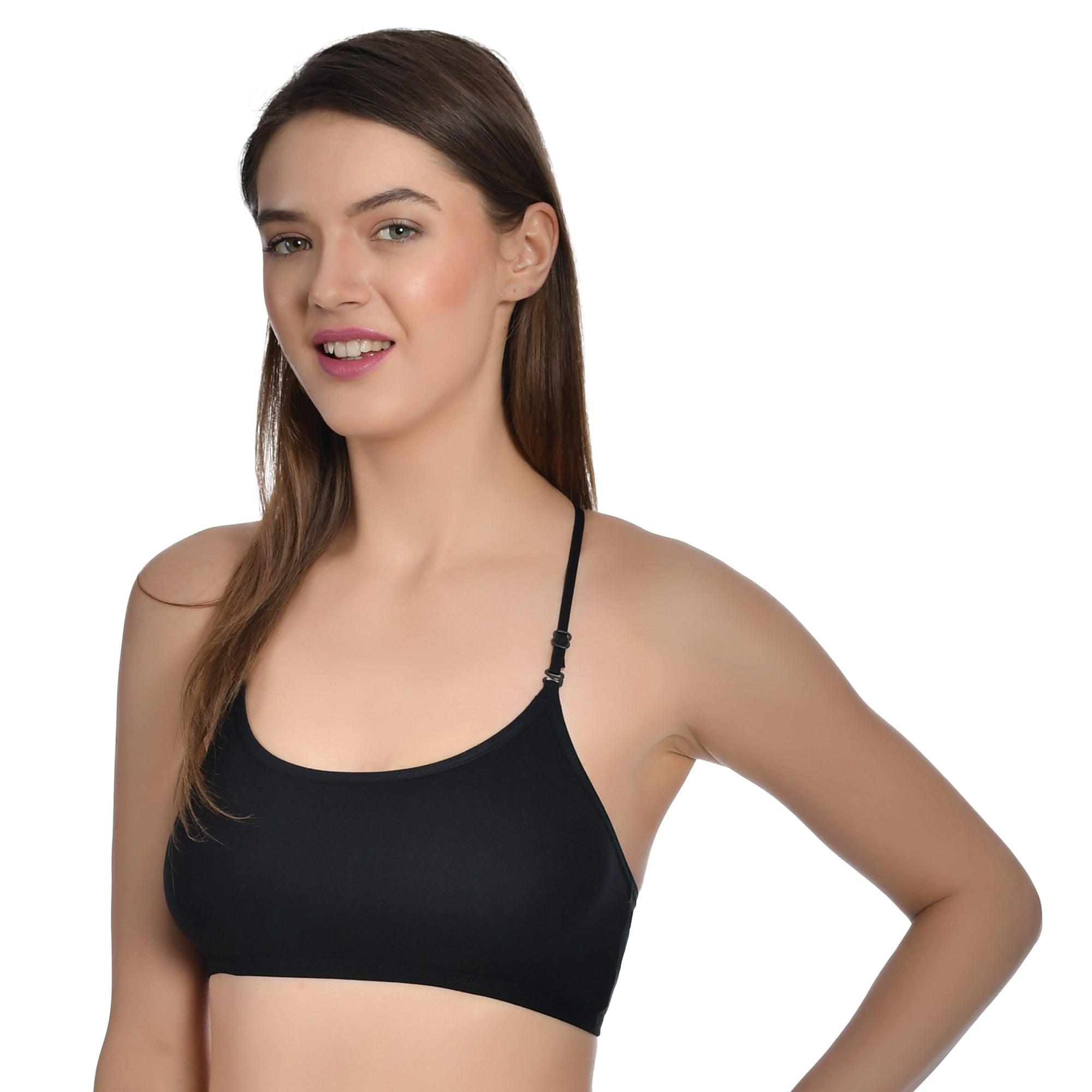 Women's Cotton Non-Padded Non-Wired Full Coverage Seamless Sports