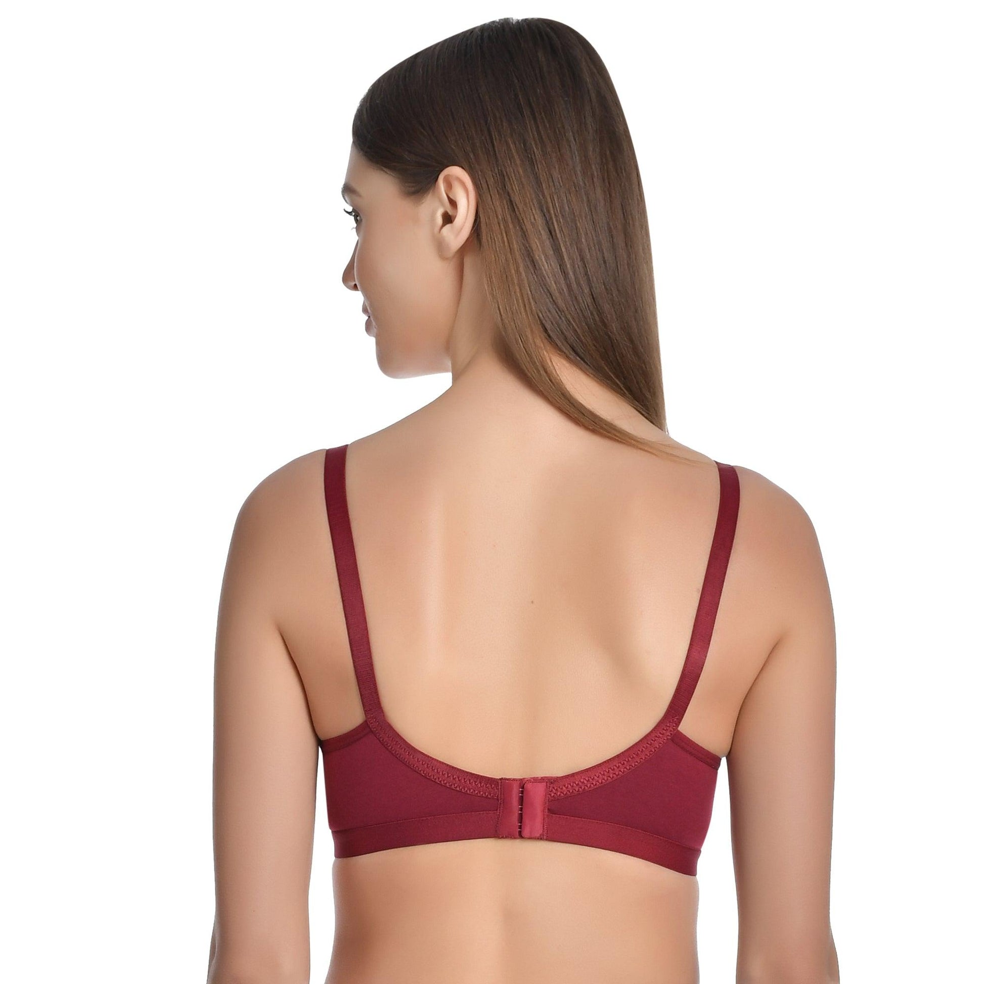 Women's Cotton Seamless Non-Padded Non-Wired Full Coverage Regular