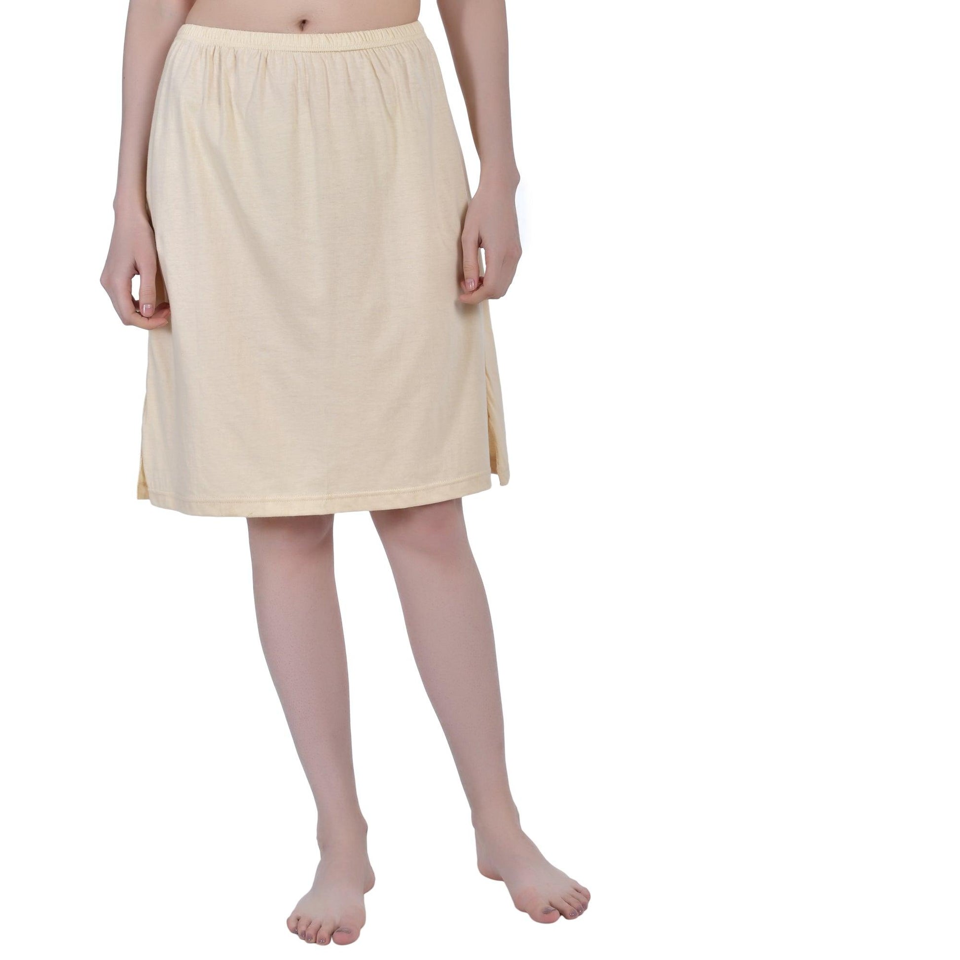 Buy mybody Women Cotton regular half Slip mini Skirt - Knee Length  petticoat- Black-knee length (XL) Online at Best Prices in India - JioMart.