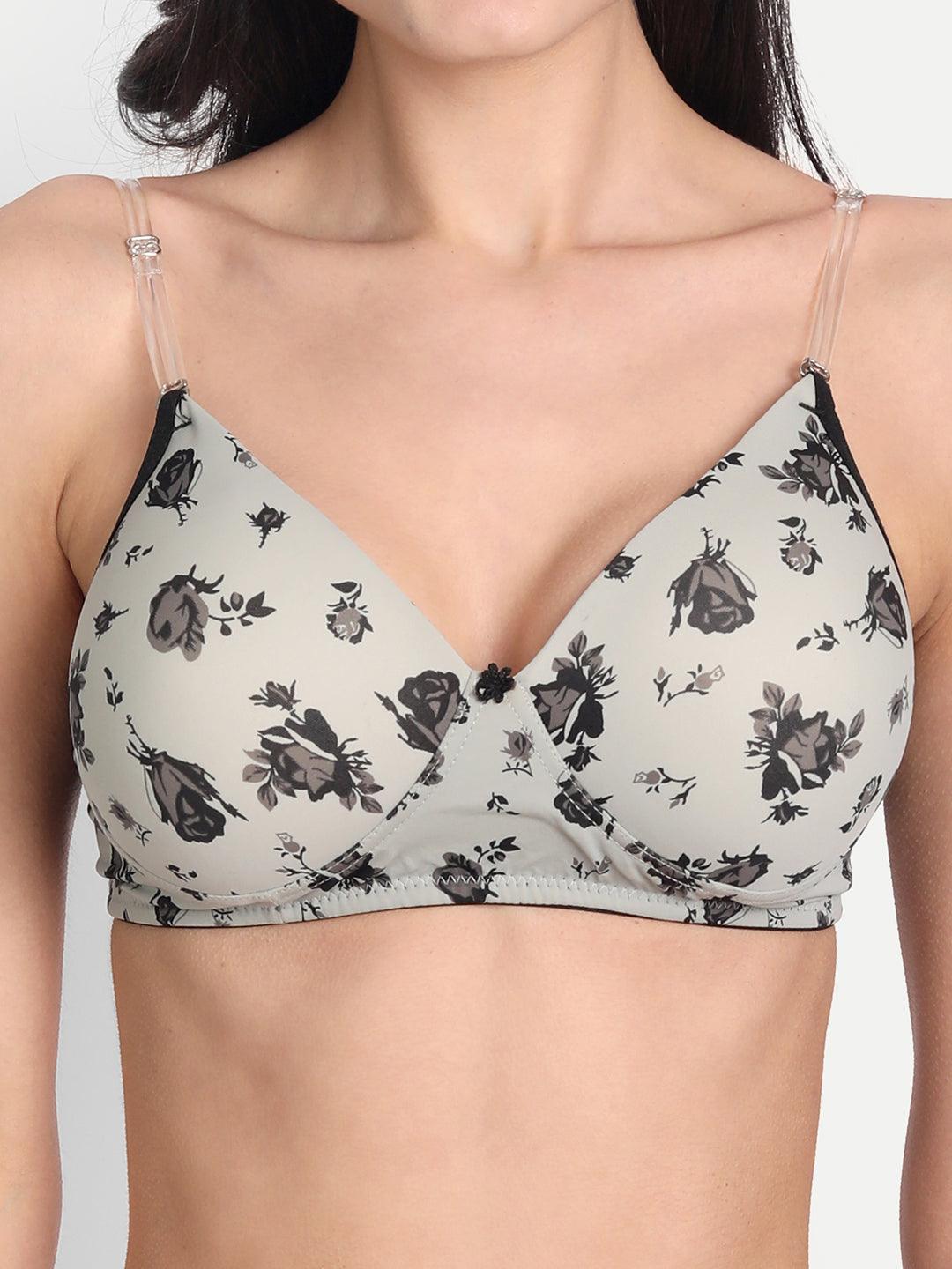 Buy Cotton Blended Non Padded Non Wired Printed Bra (40) at