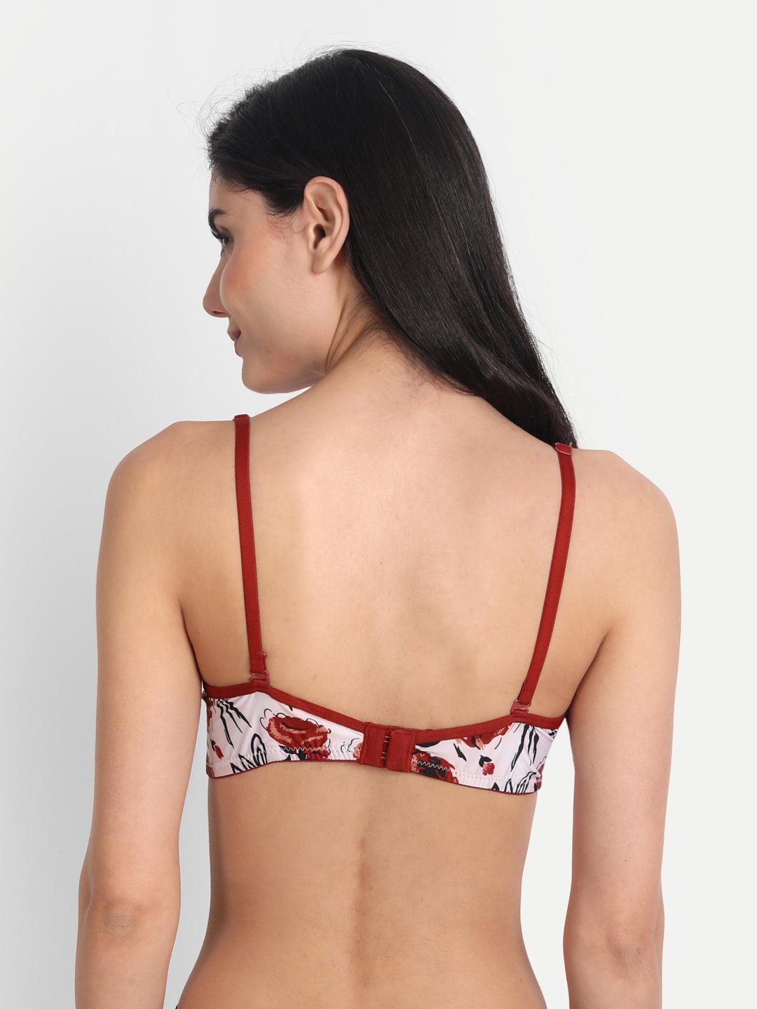 Poly Cotton Printed Women Removable Straps Push Up Padded Bra, Size: 32-40  at Rs 152/piece in Delhi