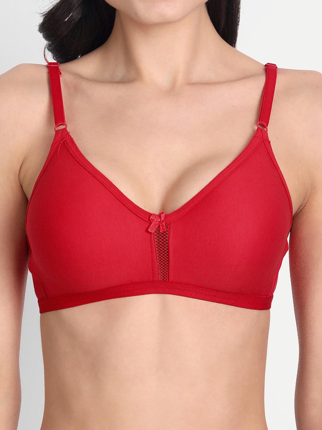 Cotton bras Women's Cotton Blend Seamless Non-Wired Adjustable Strap Bra -  Aimly –